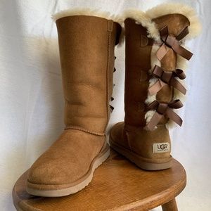 UGG Bailey Bow Tall Boots - Chestnut